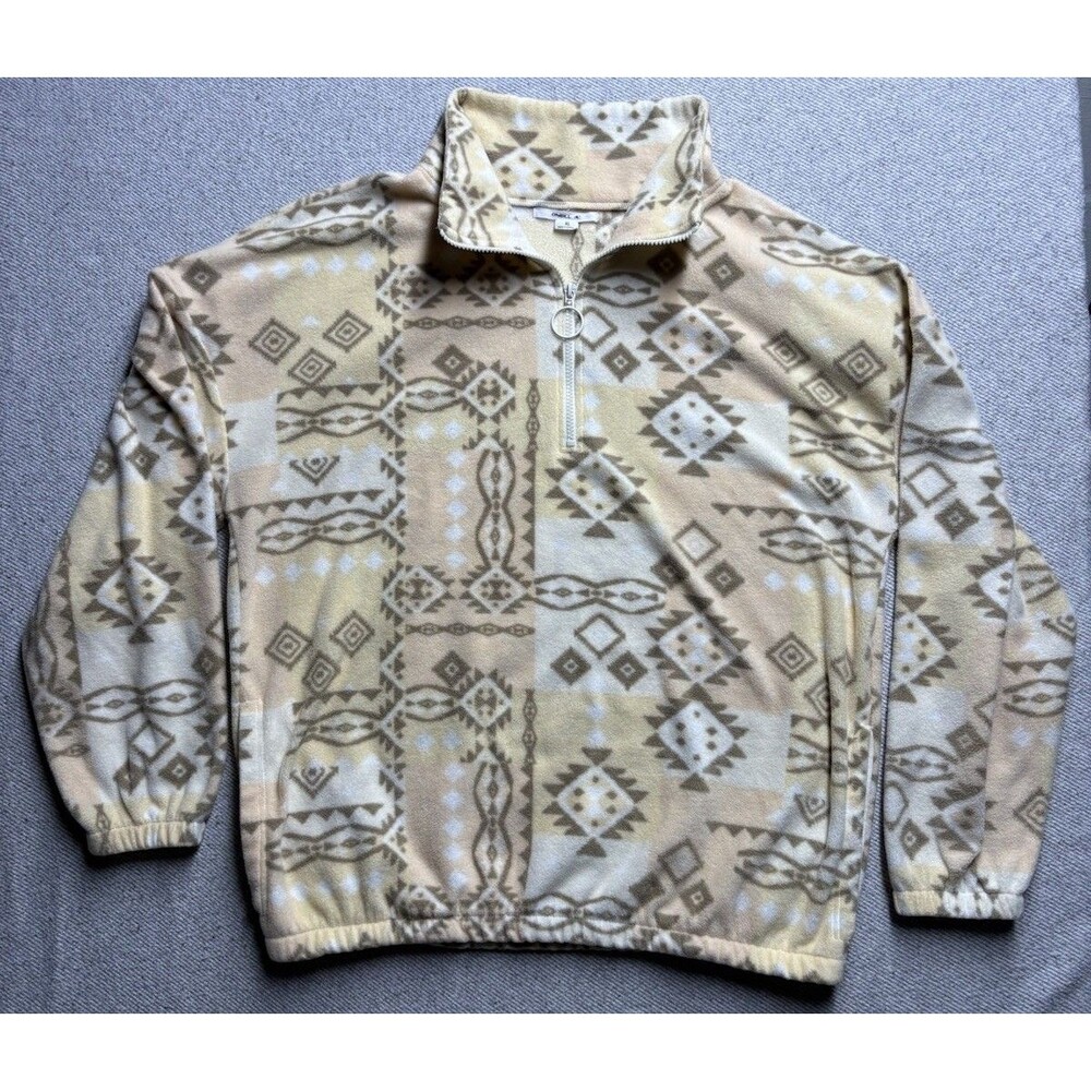 O'Neill Boho Aztec Fleece Quarter Zip Pullover - Women's XL